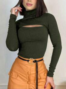 Women Tops - Army Green - View 1