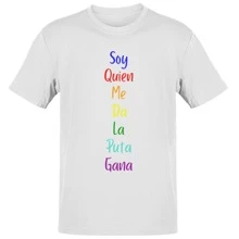 BRID Playera de Hombre Soy Quien Me Da La Put@ Gana Pride Orgullo Gay LGBT - Blanco - Ver 5