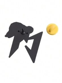 1Pc Golf Hat Clip, Simple Metal New Cartoon Pins, Fun Decorative Needle Golf Hat Emblem, Cute Sloth Chest Pins Lying On CT English Letters Brooch, Gift For Friends (Gift Card) - Multicolor - View 5