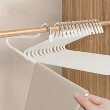 5pcs/10pcs Space Saving Simple White Metal Clothes Hangers - White - View 2