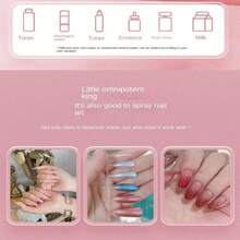 Multi-Functional Electric Manicure Spray Gun Handheld Oxygen Injector High-Pressure Essence Infusion Moisturizing Sprayer, Specialized In Gradient Coloring For Crafts With Air Pump - Pink - View 9