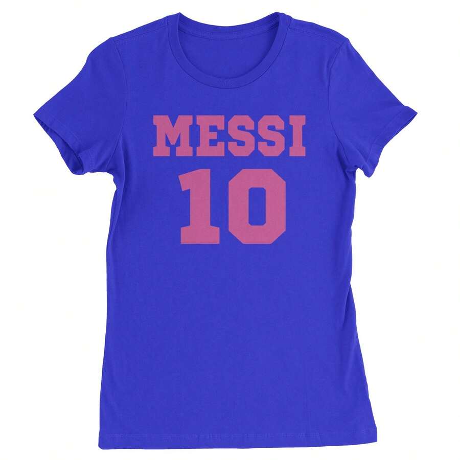 World Soccer Futbol Messiami Womens T-Shirt - Xanh đậm - Xem 1