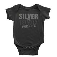 Silver And Black For Life Football Fan Infant One-Piece Romper Bodysuit And Toddler T-Shirt - Lavender - 查看 1