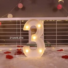 1 Peça Luz de Letra de LED, Cenário de Proposta Romântica Surpresa, Presente de Natal, Decoração Central, Adequado para Decoração de Aniversário/Casamento/Aniversário/Dia dos Namorados/Halloween/Natal/Ano Novo 2025, Presente de Aniversário e Feriado Perfeito para Família, Decoração de Quarto, Decoração de Festa, Branco (Baterias Não Incluídas)