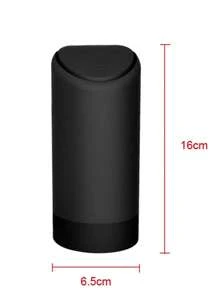 Lixeira Automotiva Preto Encaixe Porta Copos Carro Silicone - Preto - Visão 3