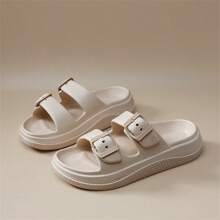 Pantuflas de moda talla grande para hombres y parejas, nuevos estilos de verano 2024 para uso en interiores, gruesas suelas antideslizantes de EVA para el hogar y exterior.