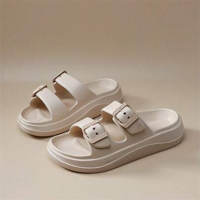 Fashionable Plus Size Slippers For Men And Couples, Summer Outdoor 2024 New Style Indoor Home EVA Thick-Soled Anti-Slip Slippers, Thick-Soled Versatile Slip-Ons For Women