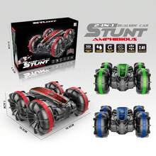 1 Peça sensor de gesto de mão controle remoto anfíbio 4wd dublê offroad carro à prova d'água brinquedo infantil (verde) - Verde - Visão 9