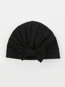 One New Solid Color Women's Knitted Beanie Bohemian Style Wrinkled Bowknot Turban Hat Soft Breathable Easy-To-Wear Comfortable Suitable For Everyday Use Winter Fall Valentine's Day Valentines