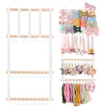 Headband Holder Hair Bows Organizer, Baby Headbands Hair Accessories Organizer Storage Wall Hanging Decor For Toddler Girls Room Love Valentine