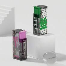 10支一次性牙線棒的便攜自動出牙線器，按壓式牙齒清潔牙線卡