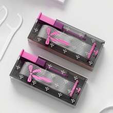 10支一次性牙線棒的便攜自動出牙線器，按壓式牙齒清潔牙線卡