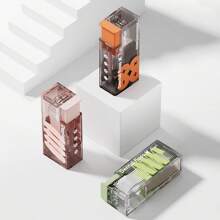 10支一次性牙線棒的便攜自動出牙線器，按壓式牙齒清潔牙線卡