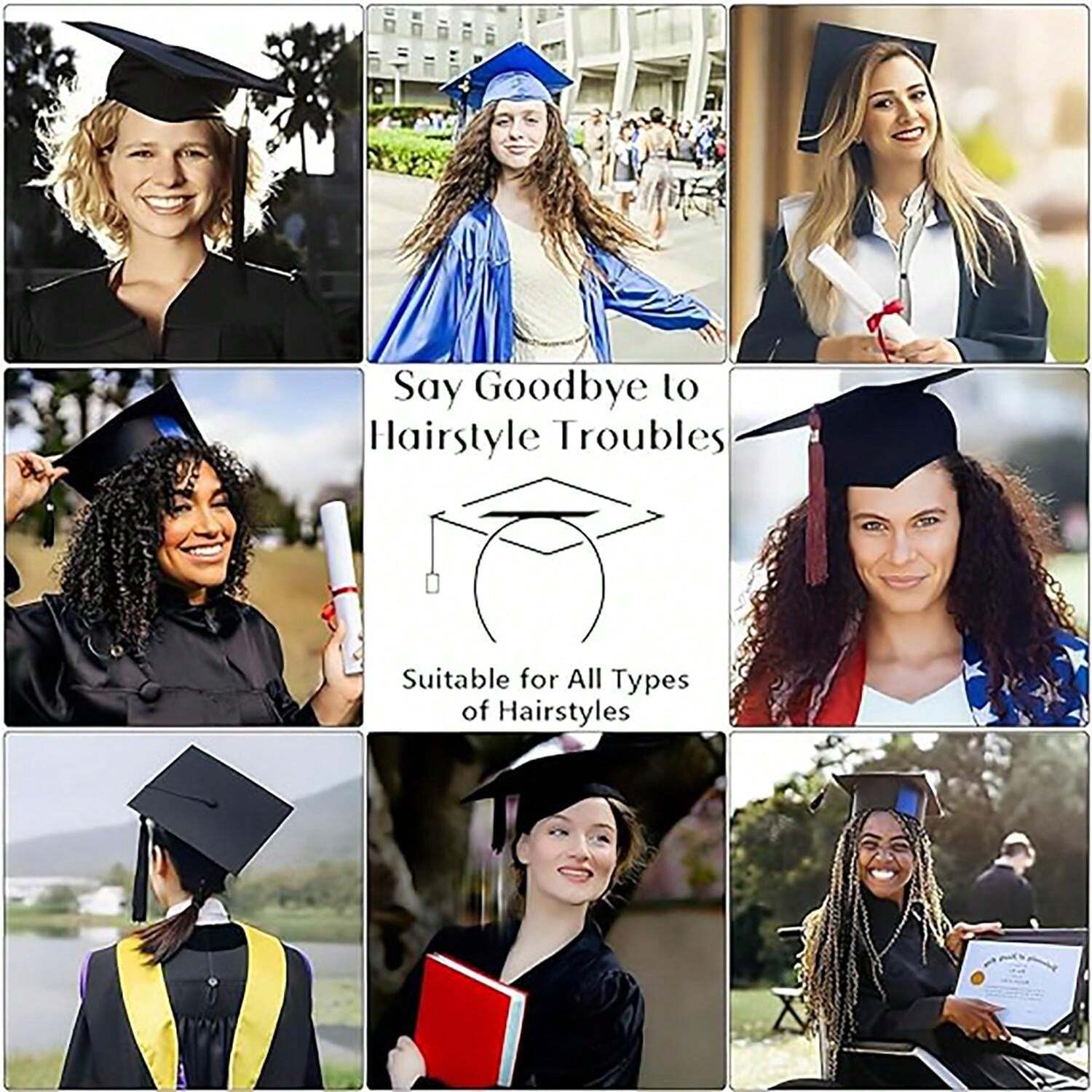 Inside Graduation Cap Graduation Cap Headband, 1/2/4Pcs Grad Cap Headband, Cap Headband ...