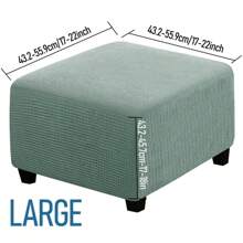 經典彈性正方形腳凳套，滑套式Grip聚酯彈性保護套帶彈性帶閉合，可機洗，家庭辦公室裝飾-1件 - 彩色 - 查看 14