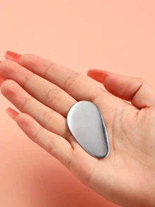 1 件不锈钢刮痧按摩工具，适用于面部和眼部，可与面霜、美容、护肤产品、水疗、自我护理、护肤工具、面部护理、美容师用品、按摩、面部按摩工具、面部滚轮一起使用