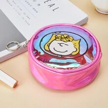 Miniso Snoopy The Little Space Explorer Collection Round Coin Purse(Pink) - Pink - View 1