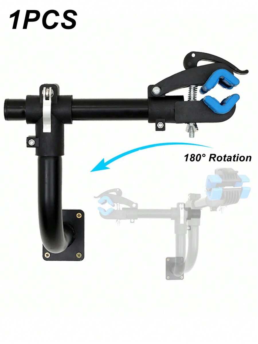 Soporte de reparación de bicicleta de montaje en pared, bastidor de mantenimiento de bicicleta para el hogar con liberación rápida ajustable y giratoria para bicicletas de carretera y de montaña