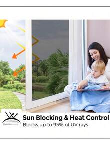 1 Roll One Way Window Privacy Film, Window Tint Film For Home Daytime Privacy See Out Not In Mirror Reflective Sun Blocking Anti UV Heat Control Window Insulation Film Removable For Office - Multicolor - View 3