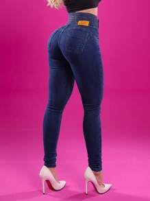 Women Jeans - Màu xanh lam - Xem 4