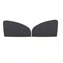 4pcs Car Window Sunshade Magnetic Screen Sun Insulation Anti-Glare Shading Curtain Net For Side Window With Expanding Function - Black - View 12