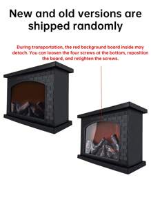 Mô phỏng Ngọn lửa Đèn Fake Chiếc lò sưởi Đèn Gỗ Than củi Ngọn lửa Bầu không khí Đèn Cho máy tính để bàn Đồ trang trí - màu đen - Xem 8