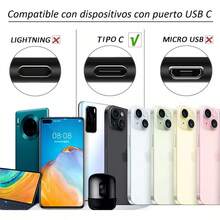 20 tapones USB C para protección contra el polvo, de silicona tipo C, protección para puerto de carga compatible con iPhon.e 15 Plus Pro Max/Sam.sung S24-S20/MacBook/iPad/Pixel - Negro - Ver 4