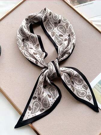 5pcs/Set Women Paisley Polyester Silk Scarves & Neck Scarves & Hairbands, Suitable For Daily Hair Accessories, Wrapping Bags, Gifts, And Dressing Up Headband Turban Headband Sweatband, School Stuff, College, Headbands Women Bandanas Soft Headwrap Women Scarf Women Hair Band