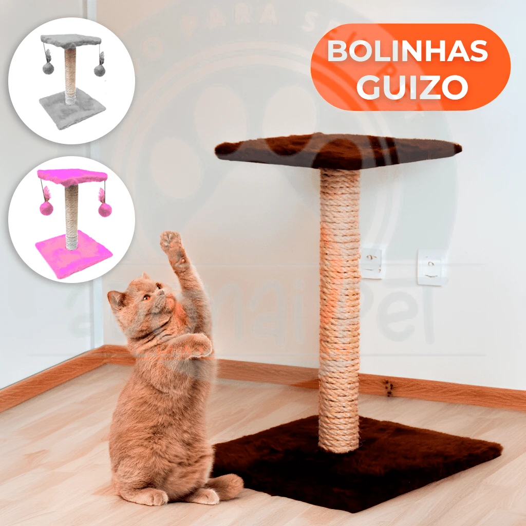 Promotion Cat Scratching Post With Exclusive Double Cat Toy - màu đen - Xem 1