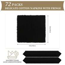 72 Pack Cloth Napkins 16"X16" Inch Cotton Linen Napkins Handmade Cloth Napkins With Fringe Washable Dinner Napkins Soft Rustic Decorative Napkins For Weddings Party Banquet Dinner Daily Use Multiple Colors,Weddings Graduation Season Outdoor Events Entertain Guests