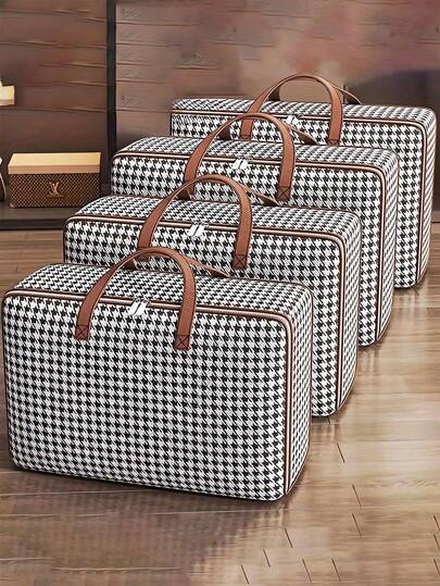 1 pieza Bolsa de almacenamiento no tejida para organizar el armario, bolsa de gran capacidad para empaquetar ropa, edredones, mantas y ropa de cama para guardar y organizar en el dormitorio.