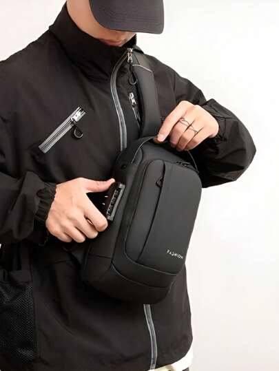 Bolsa de cintura masculina Volta às aulas Mochila escolar para estudantes Com USB