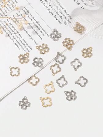 10 pièces Pendentif de strass de luxe étincelant Matériel d'accessoires de bijoux DIY Clous d'oreilles et boucles d'oreilles