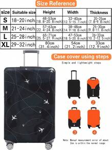 行李箱罩旅行箱罩适用于 18 至 32 英寸行李箱保护套，适用于户外旅行商务时尚图案，适用于男女旅行配件，涤纶行李箱弹力防尘罩，学生返校用品袋，适用于学校配件