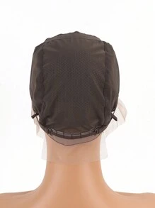 1pc Brown 13X4 Full Lace Wig Cap For Making Wigs With Adjustable Strap On The Back Glueless Ventilation Hairnets