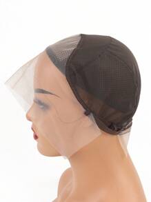 1pc Brown 13X4 Full Lace Wig Cap For Making Wigs With Adjustable Strap On The Back Glueless Ventilation Hairnets