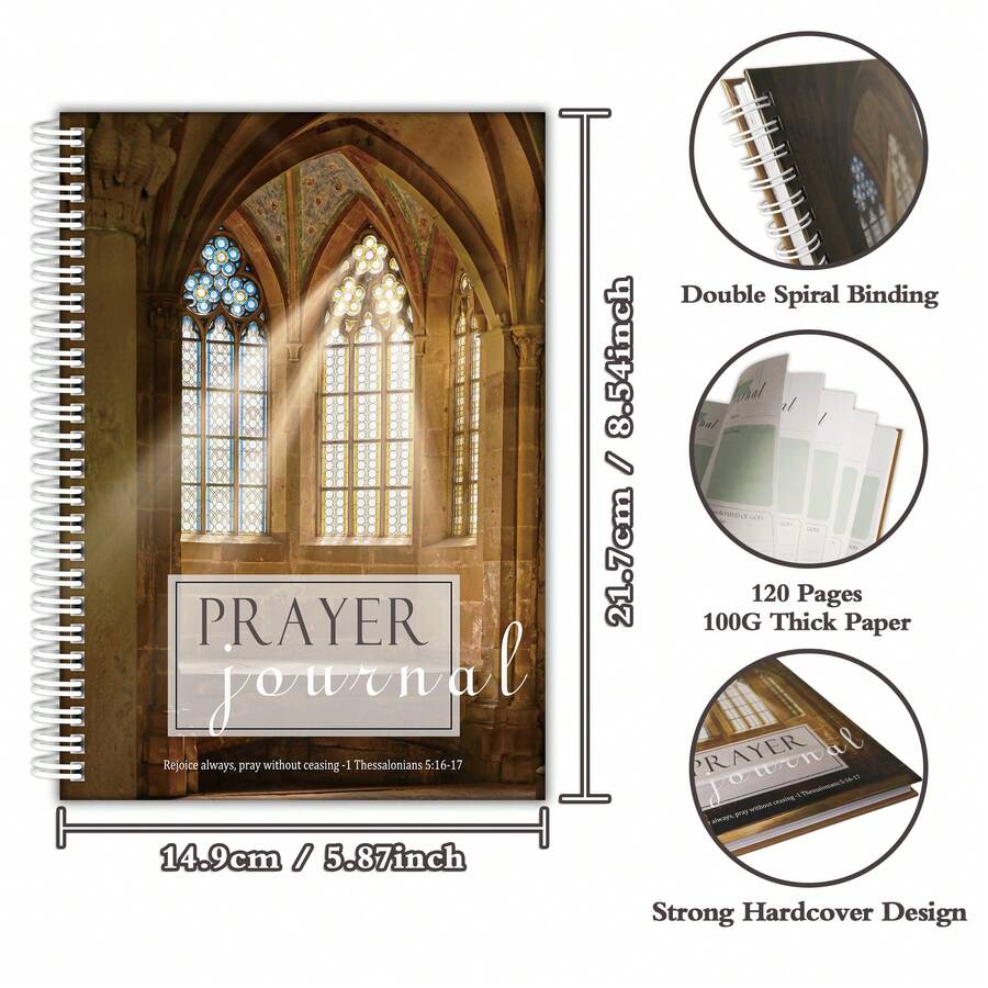 Spiral Bound Bible Journaling Notebook For Christian Men And Women