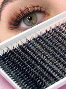 Extensiones de pestañas DIY, 320 grupos (40D,D-9-16MM), volumen de pestañas Manga, extensiones de pestañas individuales, grupos de pestañas DIY en casa,pestañas pestans extensiones de pestañas