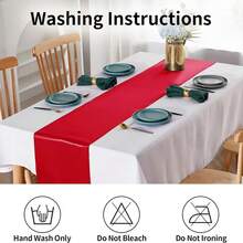 1pc Polyester Solid Color Satin Table Runner, Elegant And Simple Table Decoration Suitable For Hotel Wedding Birthday Party And Daily Home Use On Various Festivals. - Multicolor - View 10