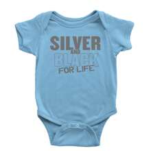 Silver And Black For Life Football Fan Infant One-Piece Romper Bodysuit And Toddler T-Shirt - Lavender - 查看 4