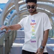 BRID Playera de Hombre Soy Quien Me Da La Put@ Gana Pride Orgullo Gay LGBT - Blanco - Ver 3