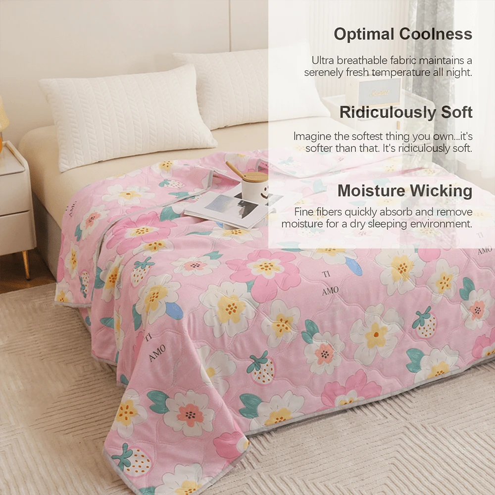New Arrival 2024! 1Pc Summer Quilt Bedding Set Lightweight Summer