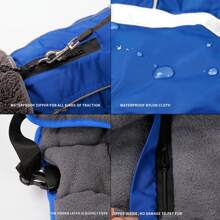 BJAYPET 1入組加厚反光狗狗夾克衣，適用於秋冬季節，金毛獵犬和鬥牛犬適用，暖和的寵物外套