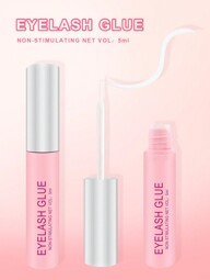 1 pièce Colle à cils transparente de 5 ml, adhésif super collant et imperméable pour faux cils, style à appliquer au pinceau, séchage rapide et longue tenue