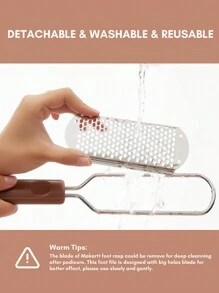 Professional Foot File, Jumbo Stainless Steel Removable Foot Grinder, Wet & Dry Callus Remover - Multicolor - View 3