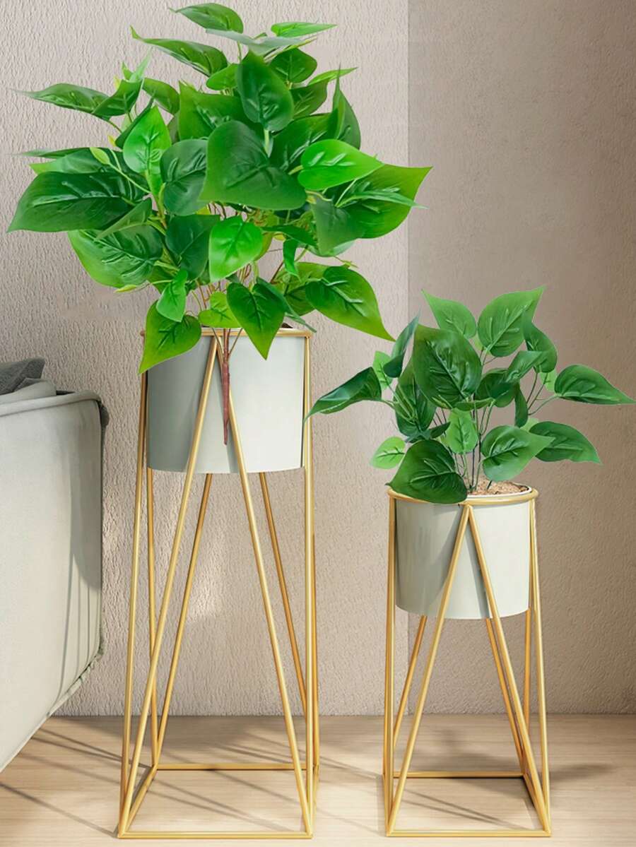 35-50cm人造植物葉子假鳳尾葉熱帶綠植物塑膠樹枝，適用於家居廚房婚禮辦公室陽台裝飾，不包含花盆，家居裝飾、文具用品