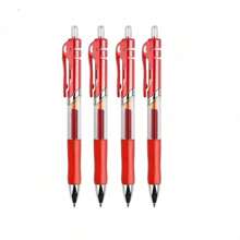 K35可縮回圓珠筆碳素簽名筆，具有子彈頭，隨機顏色，3入組 - 彩色 - 查看 2