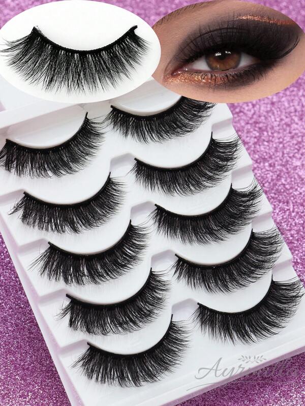 AYRMILLA Lashes NEW 5 Pairs Natural False Eyelashes Fluffy Soft Dramatic 3D Mink Lashes Long Wispy Eyelash Cilia,Multi-Layered Eyelashes Short Thick Fake Eyelash Extension Bulk False Eyelashes Makeup Products100% Natural Fake Lashes Comfortable To Wear Handmade Upper Lash Winged End Eye Elongated Eyelashes Natural Realistic Eyelash Full Strip Lashes Lasting Cilios Volume Popular Make Up Beauty Tools
