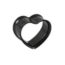 2pcs Stainless Steel Heart Ear Plugs Gauges Expanders Body Piercing Jewelry Earring Tunnels Stretchers Valentines,Mom,Mother,Mother's Day,Gift