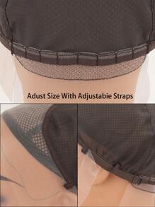 1pc Brown 13X4 Full Lace Wig Cap For Making Wigs With Adjustable Strap On The Back Glueless Ventilation Hairnets